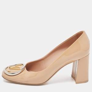 Louis Vuitton Beige Patent Leather Madeleine Pumps Size 37
