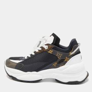 Louis Vuitton Tricolor Mesh and PVC Low Top Sneakers Size 38