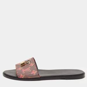 Louis Vuitton Multicolor Monogram Canvas Lock It Mule Sandals Size 41