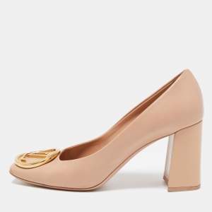 Louis Vuitton Beige Leather Madeleine Pumps Size 38.5