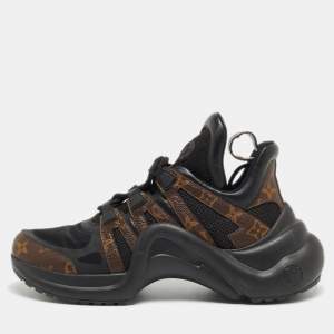 Louis Vuitton Brown Monogram Canvas and Fabric Archlight Sneakers Size 40