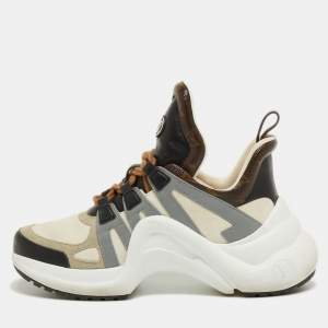 Louis Vuitton Multicolor Monogram Canvas and Leather Archlight Sneakers Size 38