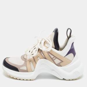 Louis Vuitton Tricolour Mesh and Leather Archlight High Top Sneakers Size 36.5
