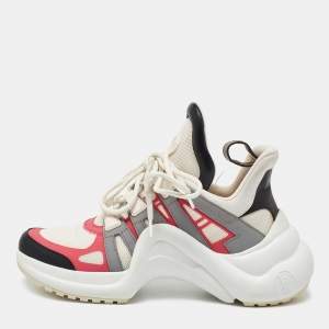 Louis Vuitton Multicolor Mesh and Leather Archlight Sneakers Size 38
