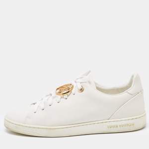 Louis Vuitton White Leather Frontrow  Sneakers Size 38