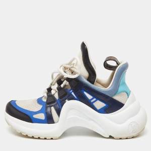Louis Vuitton Tricolor Mesh and Leather Archlight Sneakers Size 36