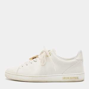 Louis Vuitton White Leather Frontrow Sneakers  Size 37