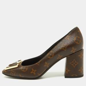 Louis Vuitton Brown Monogram Canvas Madeleine Pumps Size 38