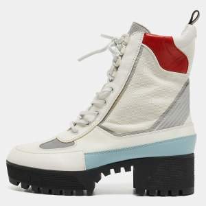 مملوكة مسبقًا Louis Vuitton Multicolor Canvas and Leather Combat Boots Size 40 
