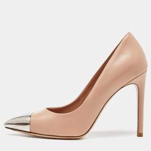 Louis Vuitton Beige Leather Pointed Toe Pumps Size 36