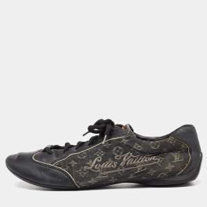 Louis Vuitton Monogram Canvas and Leather Low Top Sneakers Size 40