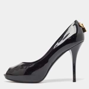 Louis Vuitton Black Patent Lock It Pumps Size 39.5