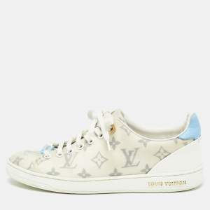 Louis Vuitton White Monogram Technical Mesh Frontrow Sneakers Size 37