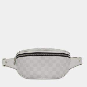 Louis Vuitton White Calf Leather Damier Infini Campus Bumbag