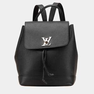 Louis Vuitton Black Calf Leather Taurillon Lockme Backpack
