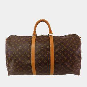Pre Owned Louis Vuitton Monogram Keepall 55