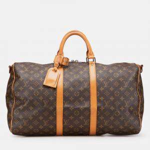 Pre Owned Louis Vuitton Monogram Keepall Bandouliere 50