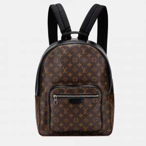 Pre Owned Louis Vuitton Brown Monogram Macassar Josh Backpack