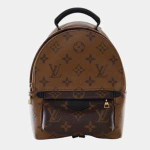 Pre Owned Louis Vuitton Brown Monogram Reverse Mini Palm Springs Backpack