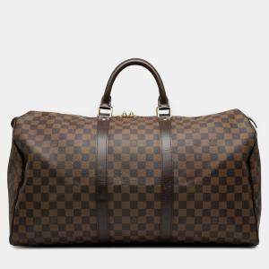 Pre Owned Louis Vuitton Damier Ebene Keepall 50