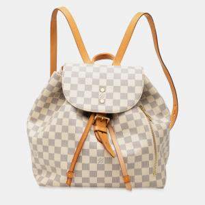 Pre Owned Louis Vuitton Sperone Damier Azur Coated Canvas Backpack