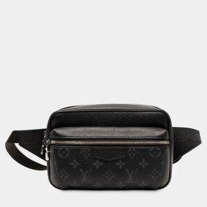 Pre Owned Louis Vuitton Black Monogram Taigarama Outdoor Bumbag