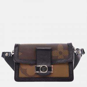 Pre Owned Louis Vuitton Brown Monogram Giant Reverse Dauphine