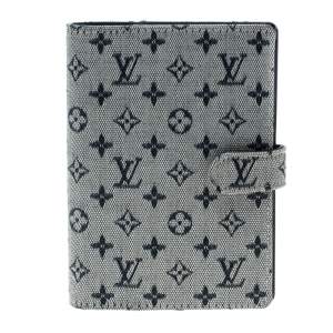 Pre Owned Louis Vuitton Grey Monogram Canvas Small Ring Agenda Cover