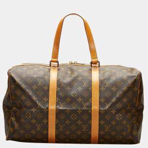 Pre Owned Louis Vuitton Brown Monogram Sac Souple 45