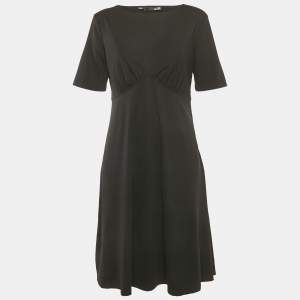 Love Moschino Black Jersey Cut Out Detail Midi Dress L