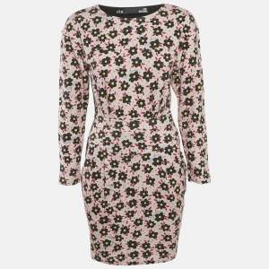 Love Moschino Pink Floral Print Cotton Jersey Mini Dress S
