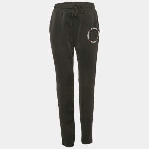 Love Moschino Black Logo Printed Jersey Track Pants M