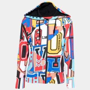 Love Moschino Multicolor Cotton Zip Front Hooded Jacket M
