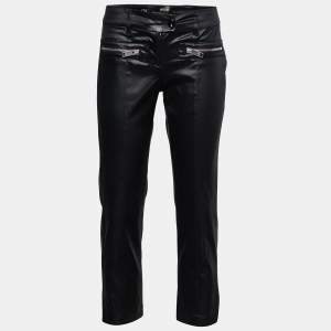 Love Moschino Black Synthetic Cropped Pants S