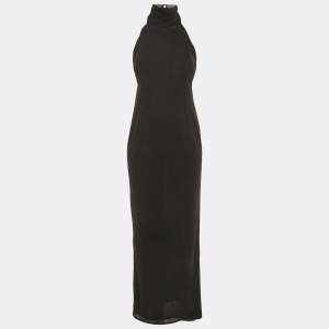 Pre Owned Lovers + Friends Black Jersey Halter Neck Long Dress XS