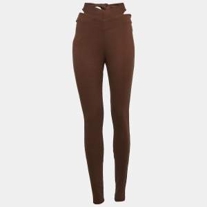 LPA Brown Jersey Tie-Up Waist Trousers M
