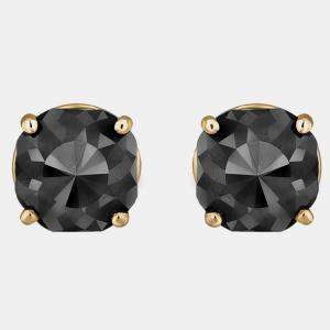 14K Yellow Gold Black Stone Stud Earrings (Appox 5.00 cts)