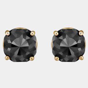 14K Yellow Gold Black Stone Stud Earrings (Appox 6.00 cts)