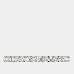 14K White Gold Natural Diamond Wedding Band (1/3 Ctw) US 7