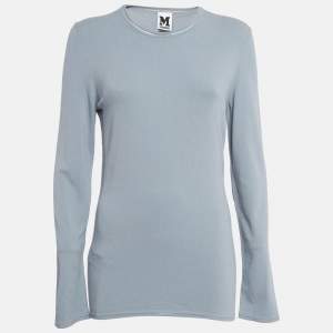 M Missoni Grey Knit Full Sleeve Top L