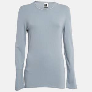 M Missoni Grey Knit Full Sleeve Top L