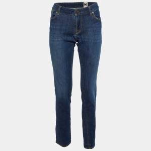 M Missoni Denim Blue Cotton Skinny Fit Jeans L/Waist 33"