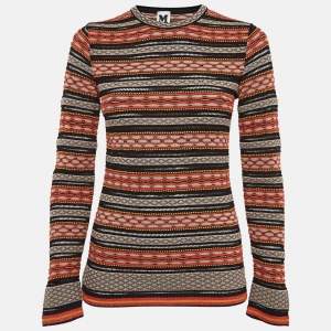 M Missoni Multicolor Patterned Knit Top S