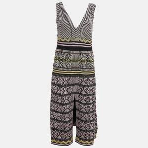 M Missoni Multicolor Patterned Lurex Knit Sleeveless Midi Dress M