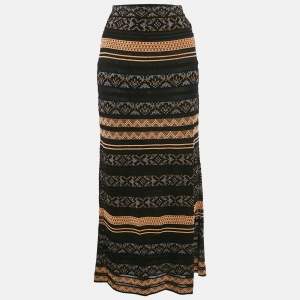 M Missoni Multicolor Patterned Knit Maxi Skirt L