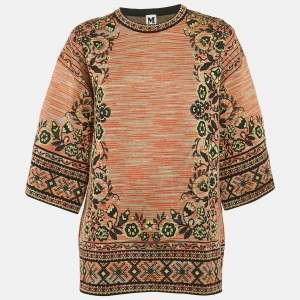 M Missoni Multicolor Patterned Knit Wool Blend Top L