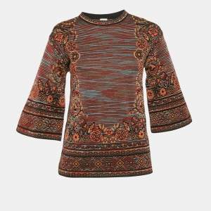 Pre Owned M Missoni Multicolor Patterned Knit Top M