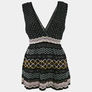 M Missoni Black Patterned Knit Sleeveless Top L
