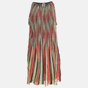 M Missoni Multicolor Patterned Knit Sleeveless Mini Dress L