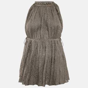 M Missoni Metallic Patterned Lurex Knit Sleeveless Top L